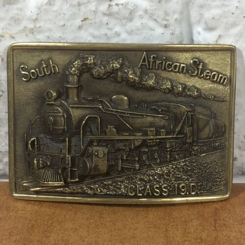 Vintage Brass South African Steam Belt Buckle (Made in South Africa)