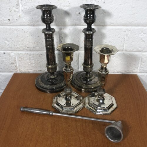Vintage Silver-Plated Candle Holders