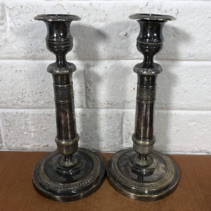 Vintage Silver-Plated Candle Holders - Image 2