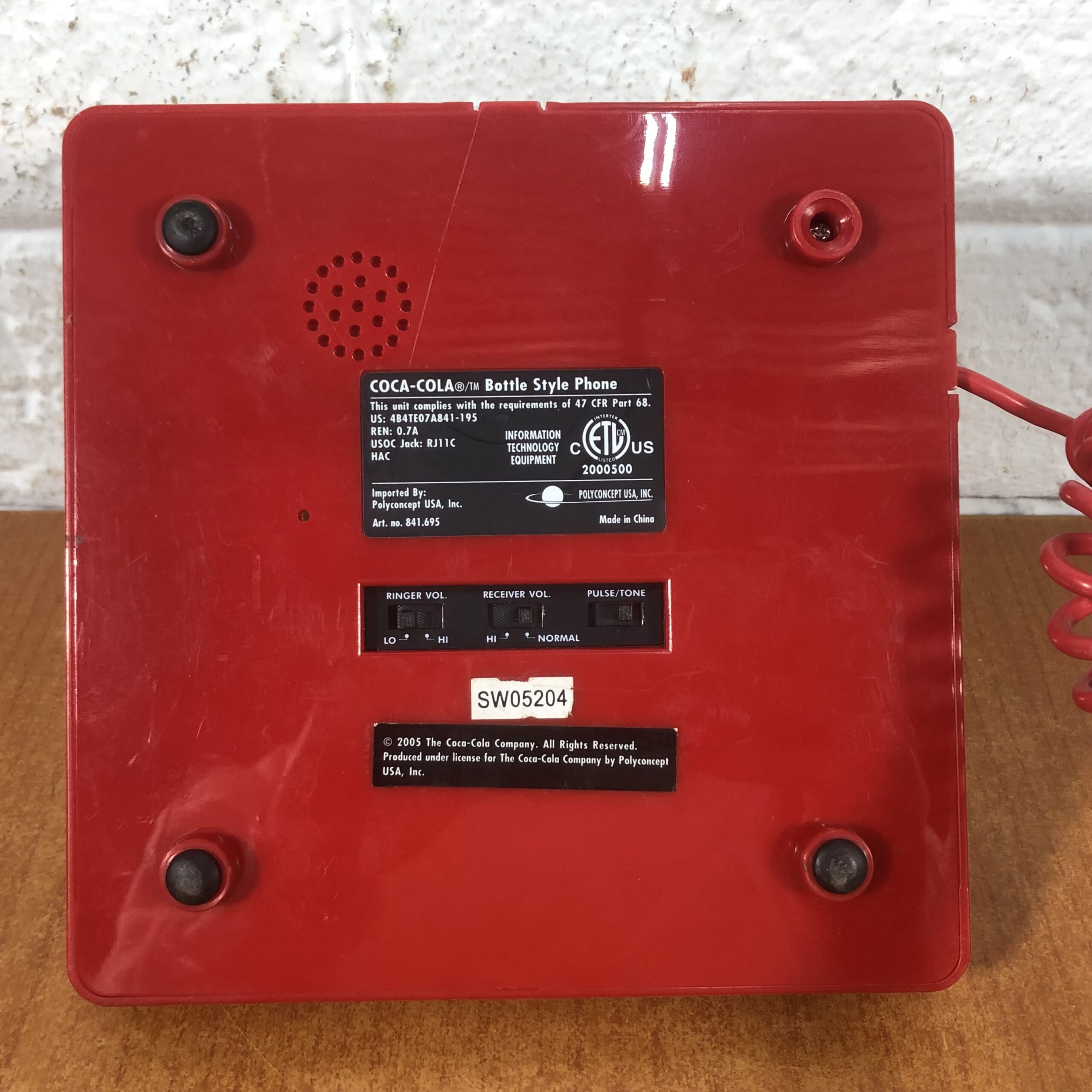 Vintage Coca Cola Bottle Style Telephone - Image 10
