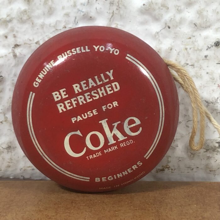 Genuine Russell Coca Cola Beginners Yo-Yo (Made in Hong Kong) ~ RARE Tin Toy