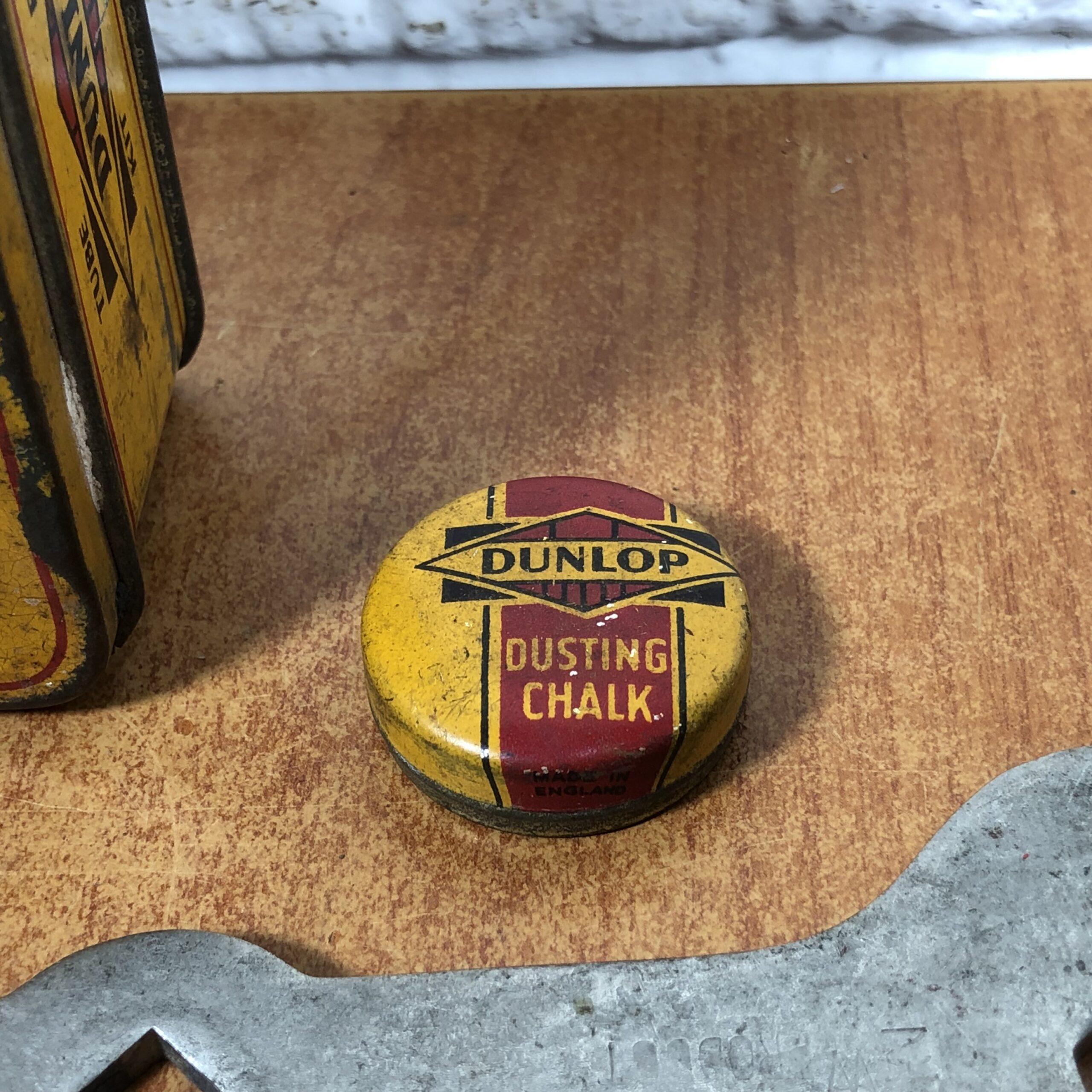 Vintage Dunlop Tyres Repair Kit Tins & Bicycle Spanners - Image 5