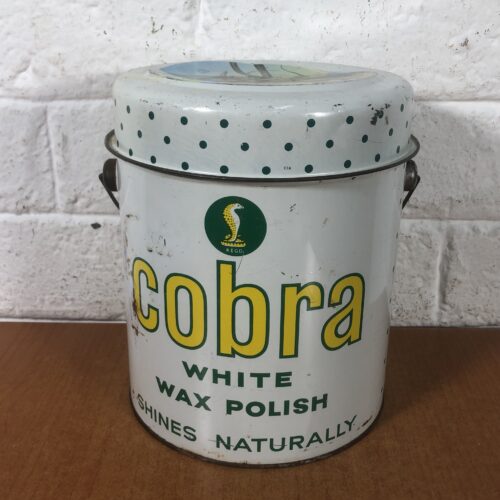 Vintage Cobra White Wax Polish Tin