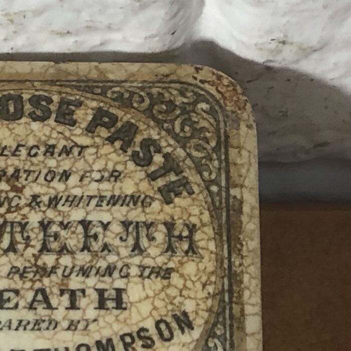 Antique Ceramic White Rose Toothpaste Pot - Image 6