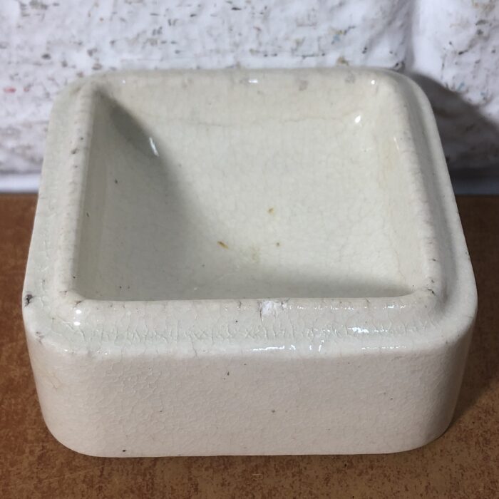 Antique Ceramic White Rose Toothpaste Pot - Image 7