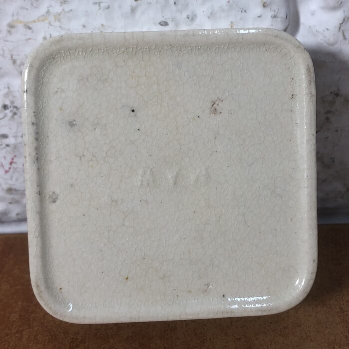 Antique Ceramic White Rose Toothpaste Pot - Image 8