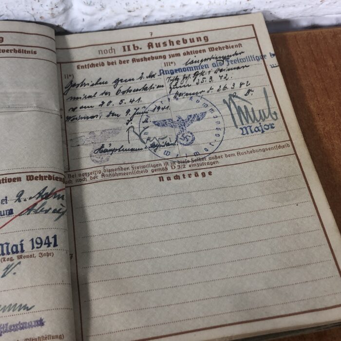 Vintage 1940s WW2 Era German 'Wehrpaß' Military Pass - Image 9