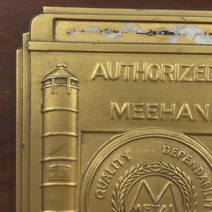Vintage Meehanite Metal Advertising Sign - Image 2