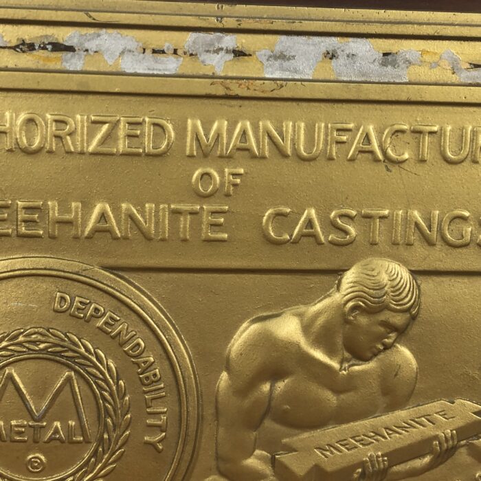 Vintage Meehanite Metal Advertising Sign - Image 3