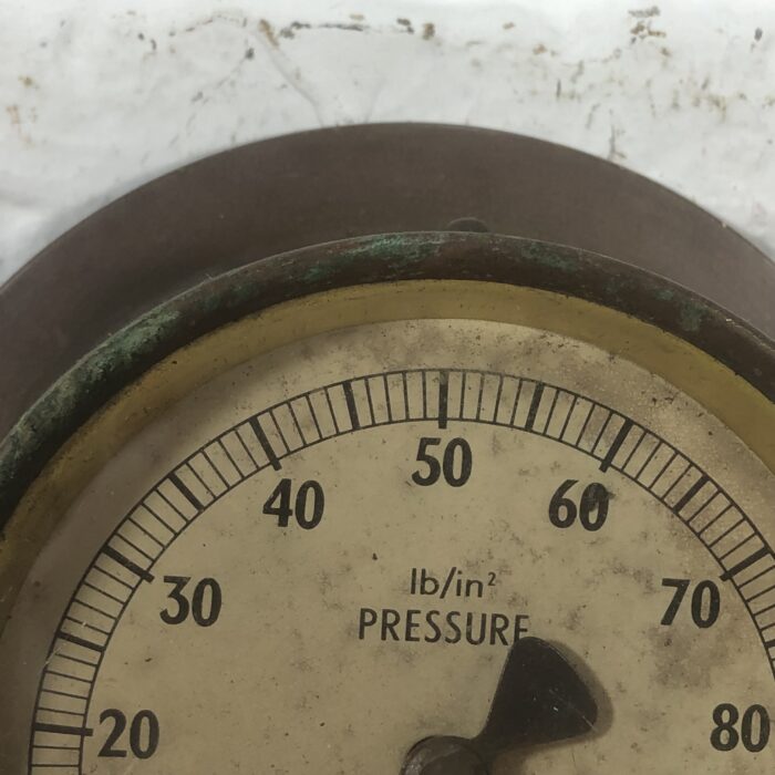 Vintage Brass Pressure Gauge (Made in England) - Image 2
