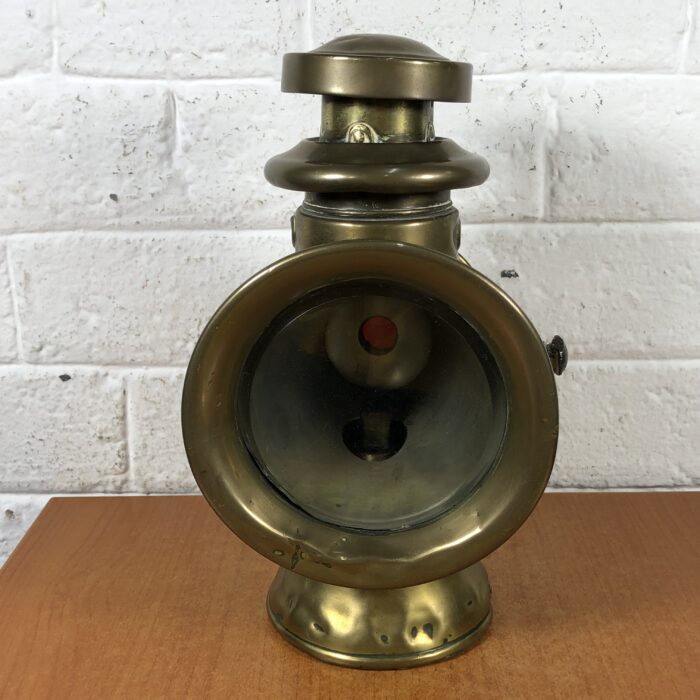 Vintage Brass "King of the Road" Motorcar Oil Lamp (Made in England) - Image 6