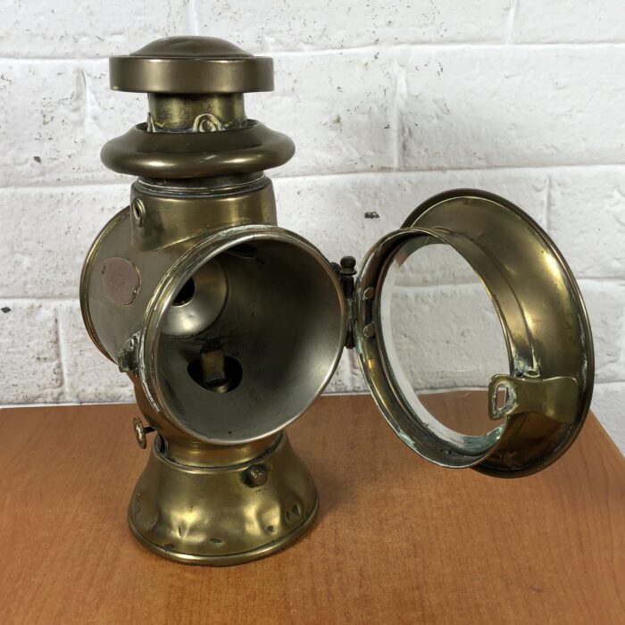 Vintage Brass "King of the Road" Motorcar Oil Lamp (Made in England) - Image 7
