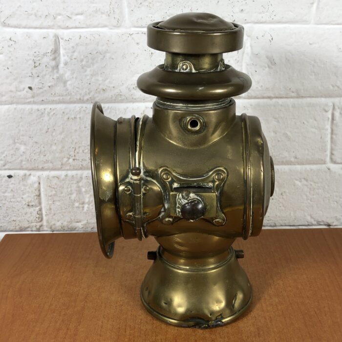 Vintage Brass "King of the Road" Motorcar Oil Lamp (Made in England) - Image 9