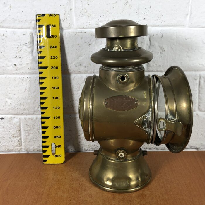 Vintage Brass "King of the Road" Motorcar Oil Lamp (Made in England) - Image 12