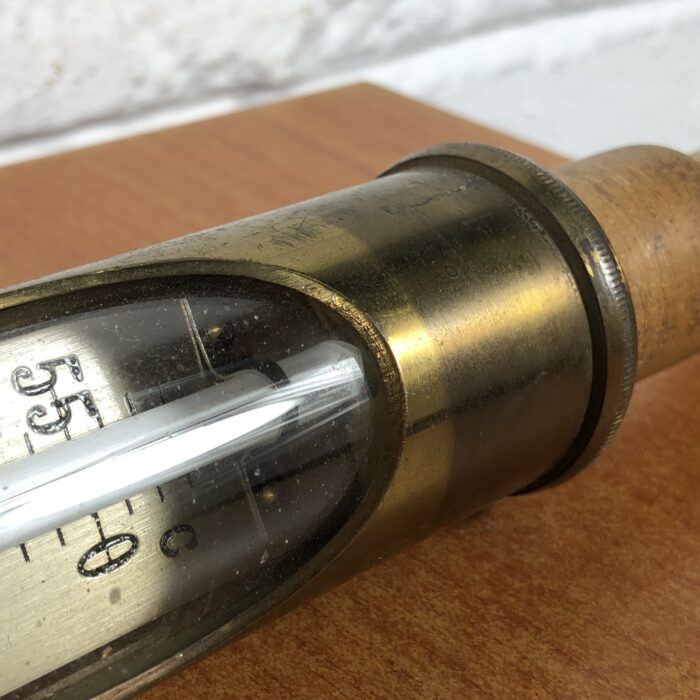 Vintage Brass Russell & Sons Thermometer - Image 7