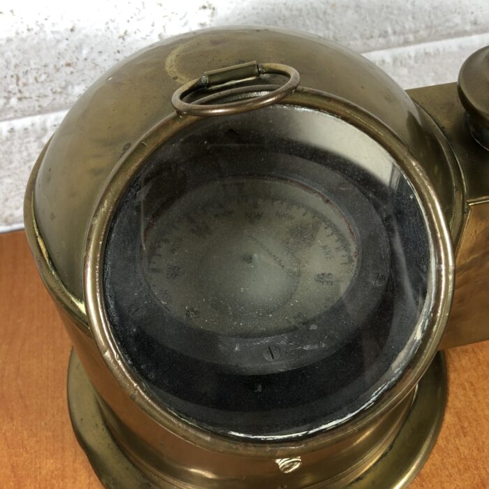 RARE Vintage Brass Binnacle with Ship's Compass - Image 2