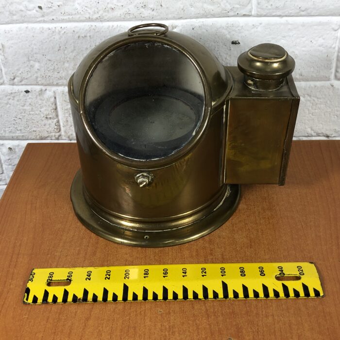 RARE Vintage Brass Binnacle with Ship's Compass - Image 12