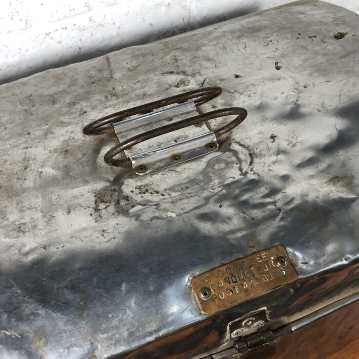 Vintage Railway Conductors Metal Trunk - Image 2