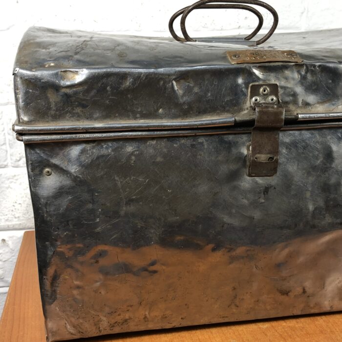 Vintage Railway Conductors Metal Trunk - Image 4