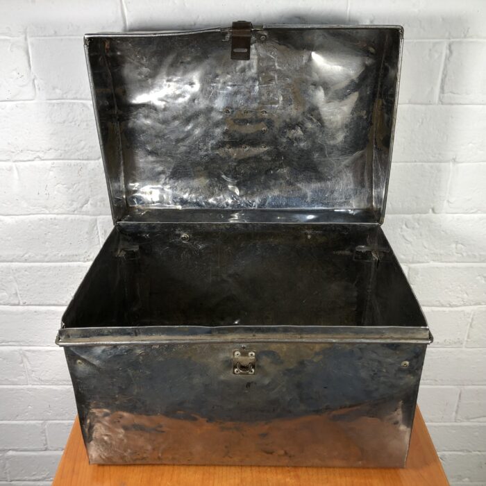 Vintage Railway Conductors Metal Trunk - Image 5