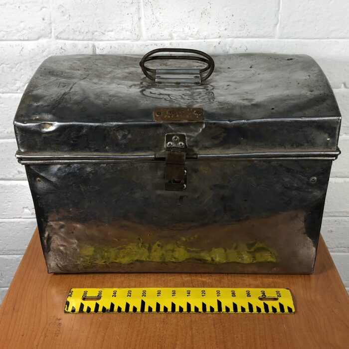 Vintage Railway Conductors Metal Trunk - Image 11