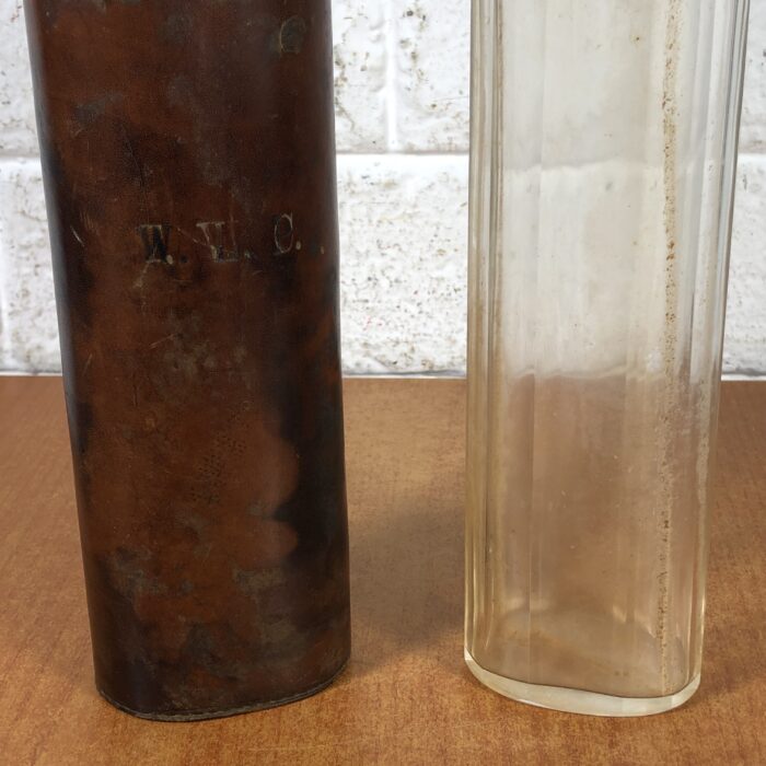 Vintage Hunting Flask in Leather Case - Image 4