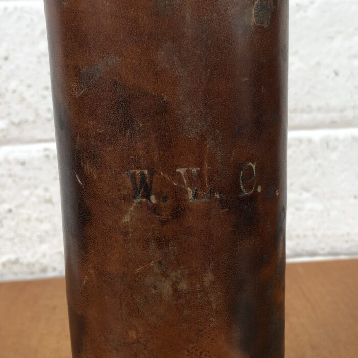 Vintage Hunting Flask in Leather Case - Image 9