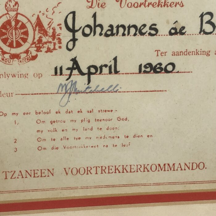Framed Vintage Voortrekker Memorabilia - Image 7