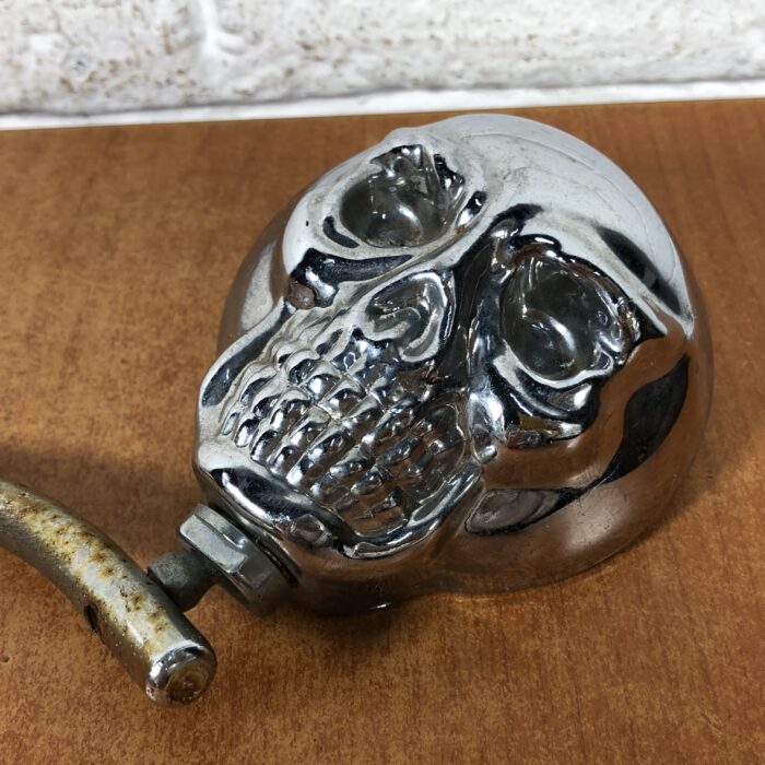 Chrome Skull Motorcycle Mirror - Image 2