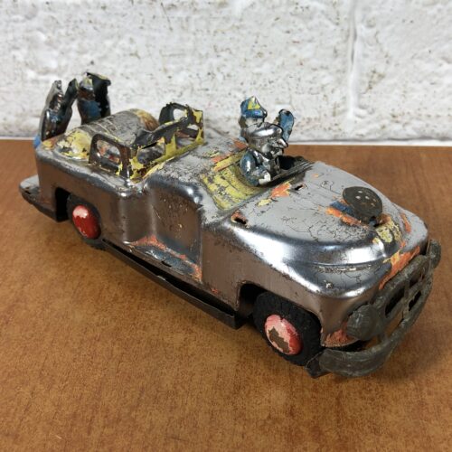 Vintage Tin Toy Fire Truck Model