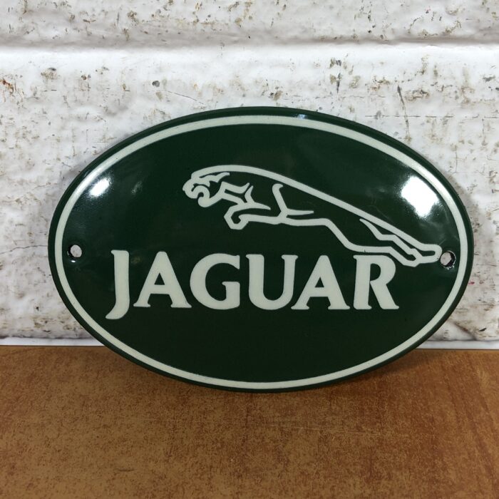 Enamel Jaguar Sign