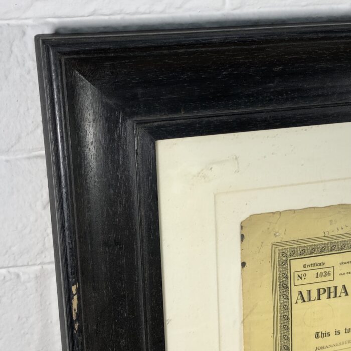 Framed Vintage 1940s Alpha Petrol Company Limited Share Certifcate - Image 9