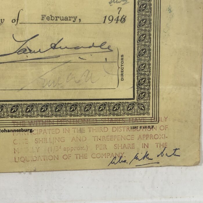 Framed Vintage 1940s Alpha Petrol Company Limited Share Certifcate - Image 8