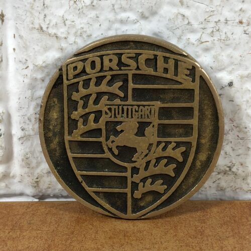 Vintage Brass Porsche Belt Buckle