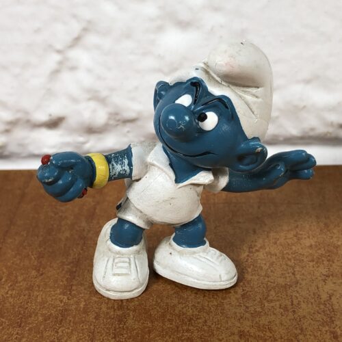 Peyo Tennis Player Smurf Figurine (Made in West Germany)