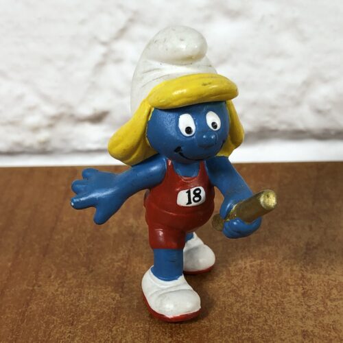 2011 Peyo Smurfette Relay Runner Figurine (Made in Germany) ~ 2012 Olympic Sports Set