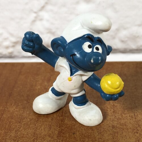 Peyo Tennis Player Smurf Figurine (Made in West Germany)