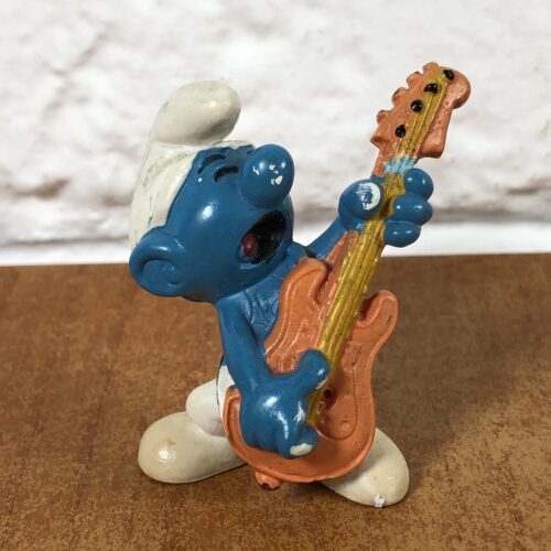 Peyo Guitarist Smurf Figurine (Made in West Germany)