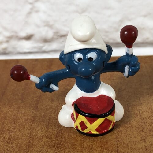 Peyo Drummer Smurf Figurine