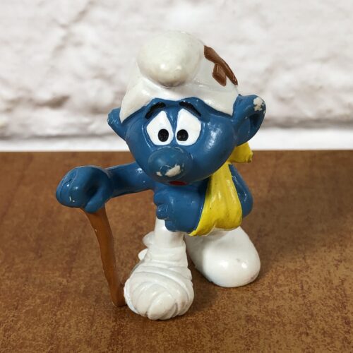 Peyo Injured Smurf Figurine (Made in West Germany)