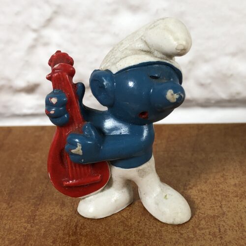 Peyo Lute Smurf Figurine (Made in Hong Kong)