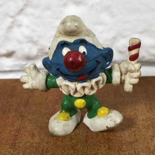 Peyo Clown Smurf Figurine (Made in West Germany)