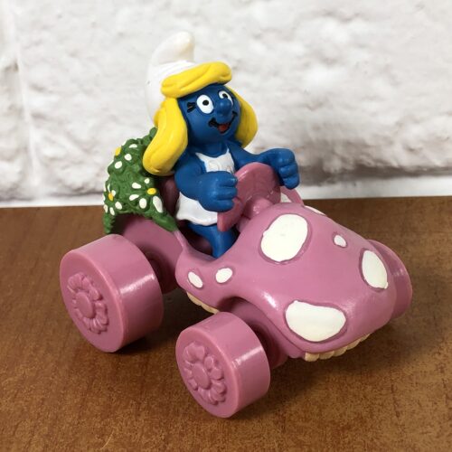 Peyo Smurfette in Pink Car Figurine