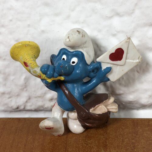 Peyo Postman Smurf Figurine (Made in West Germany)