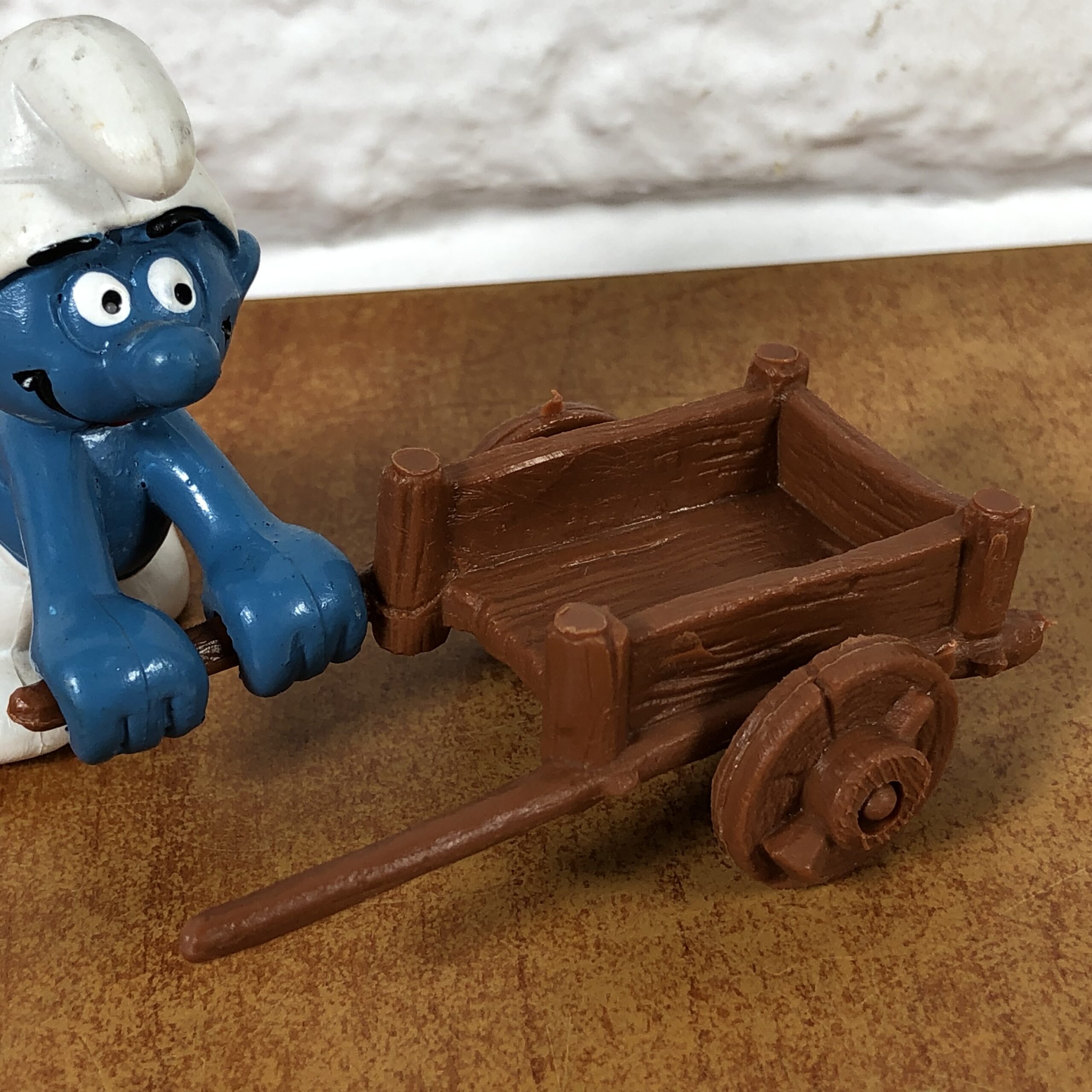 Peyo Wheelbarrow Smurf Figurine (Made in West Germany) - Image 3