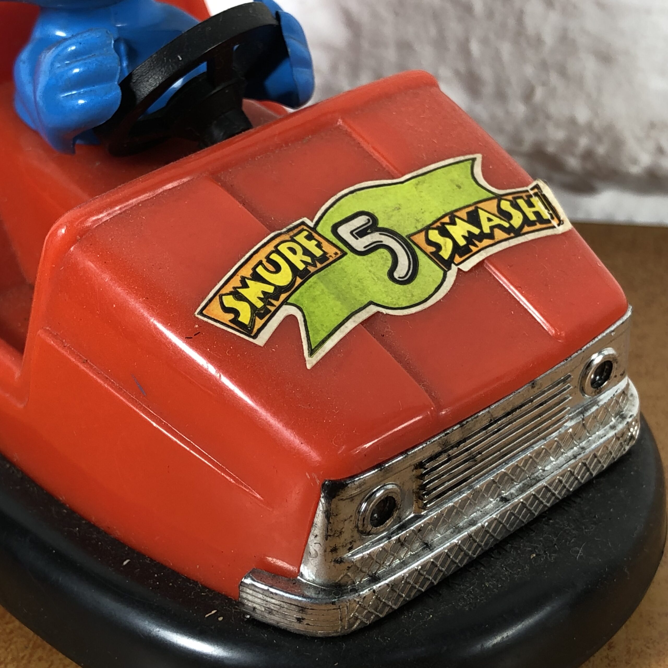 Galoob Peyo Bumper Car Smurf Figurine (Made in Hong Kong) - Image 3