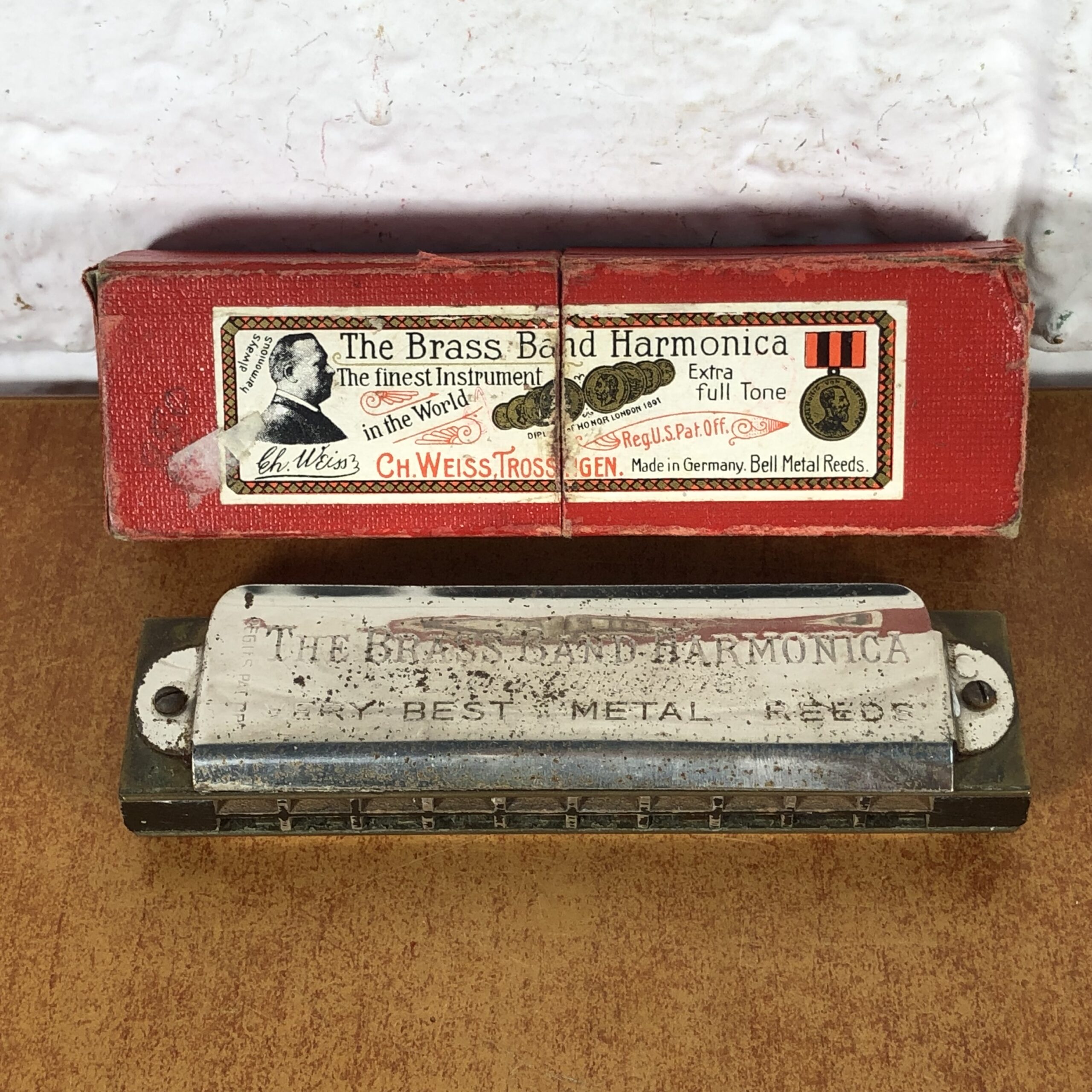 Vintage 'The Brass Band' Harmonicas (Made in Germany) - Image 2
