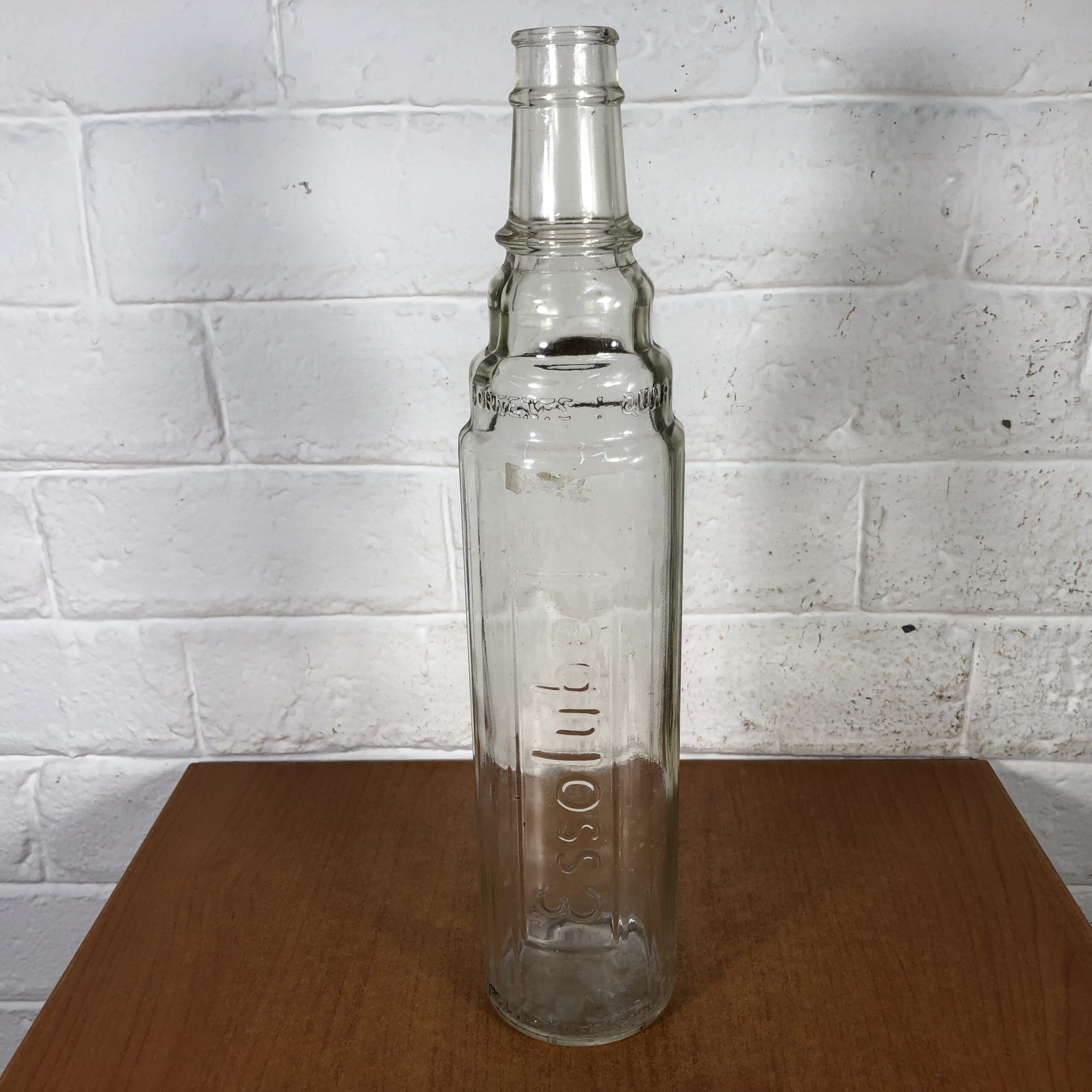 Vintage 1960s Essolube Glass Bottle (1 Quart) ~ Property of Anglo American Oil