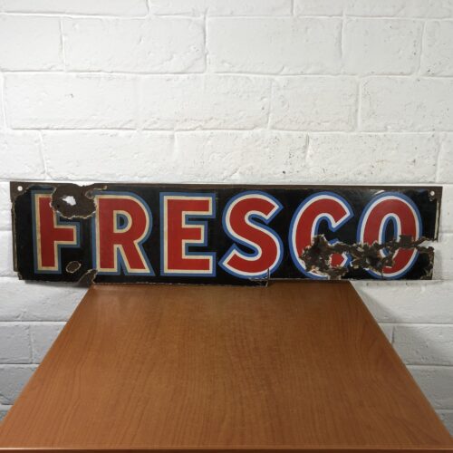 Vintage Enamel Fresco Sign