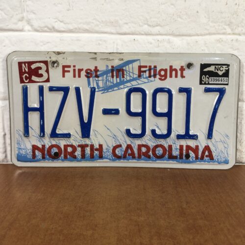 Vintage North Caroline USA Number Plate